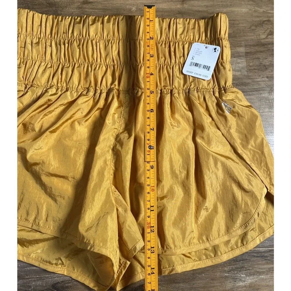 NWT Free People Movement The Way Home Shorts Honey Mallow Small Yellow